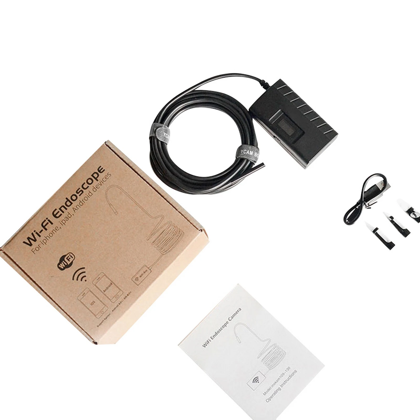 2.0 MP Wireless Endoscope 5.5mm WiFi Inspection Camera 1080P HD Borescope Snake Pipe with 6 LED for iOS Android iPhone |