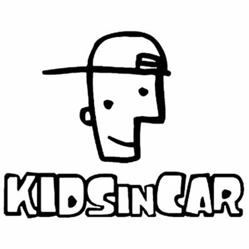 Черная/серебряная Забавная детская наклейка на автомобиль автомобильные