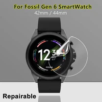 ultra clear screen protector for fossil gen6 gen 6 42mm 44mm smartwatch 42 44 mm soft tpu repairable film not tempered glass