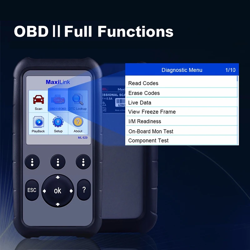 Autel OBD2 автоматический сканер диагностический инструмент ML629 ML519 AL619 Automotivo Automotriz