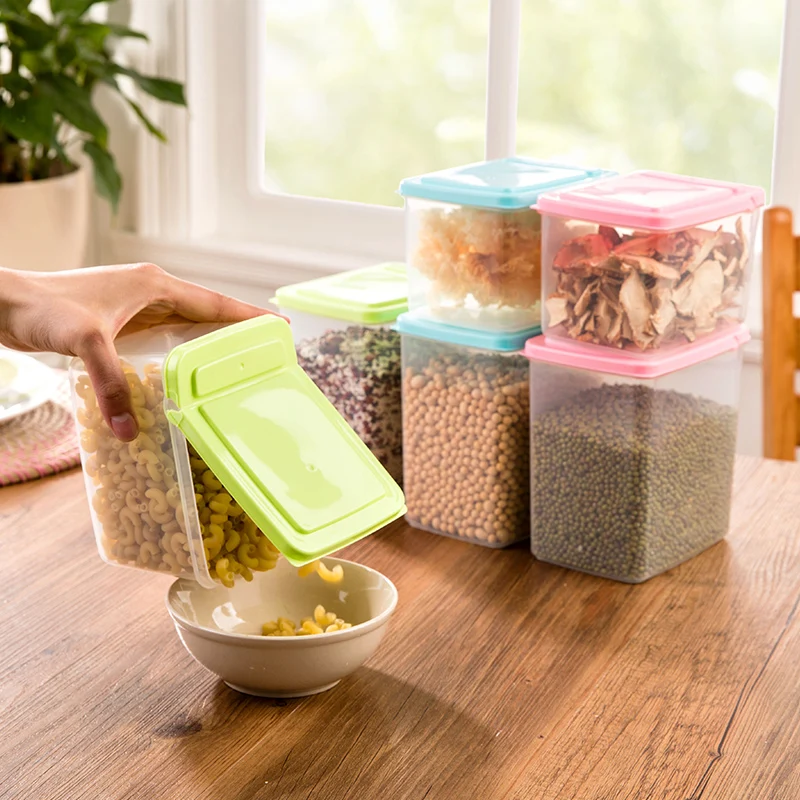Прозрачная коробка для хранения пищевых продуктов маленькая пластиковая кухня