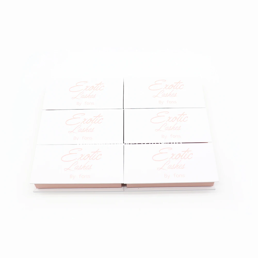

Simple Design Baby Pink Eyelash Cases Wholesale Rhinestone Eyelashes With Box Custom Lashbox Packaging With Logo Free Lash Tray