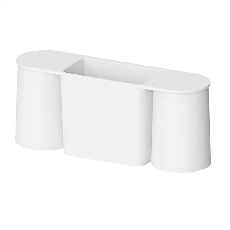 

1pc Wall-mounted Toothpaste Rack Washing Cup Storage Rack for Bathroom(White)