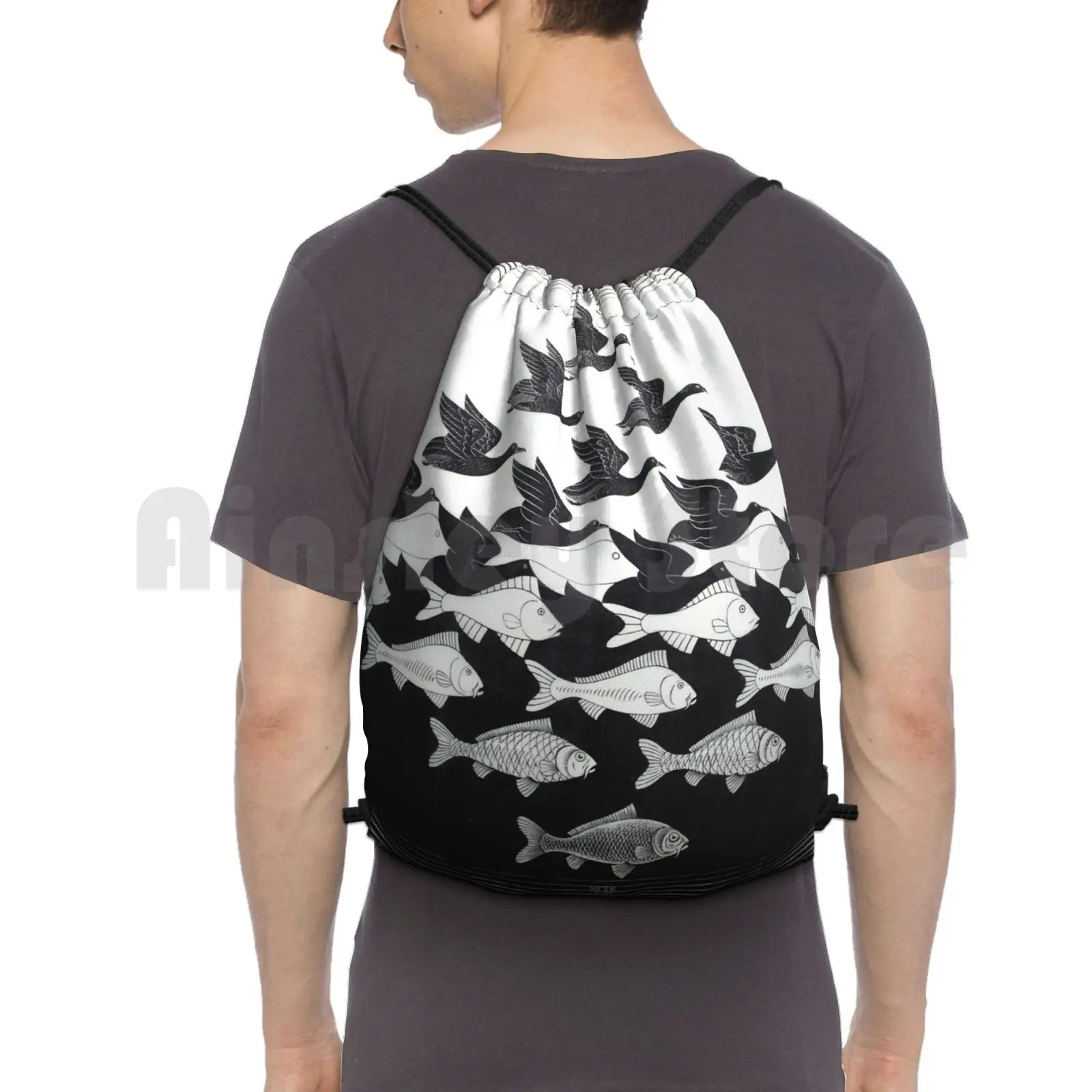 Плакаты Mc Escher Sky And Water I 1938 художественные принты для мужчин женщин детей рюкзак