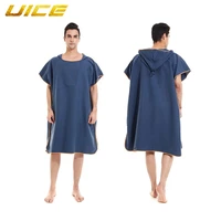 110x90cm microfiber poncho towel surf beach wetsuit changing bath robe with hood swim watersports activities adults men women