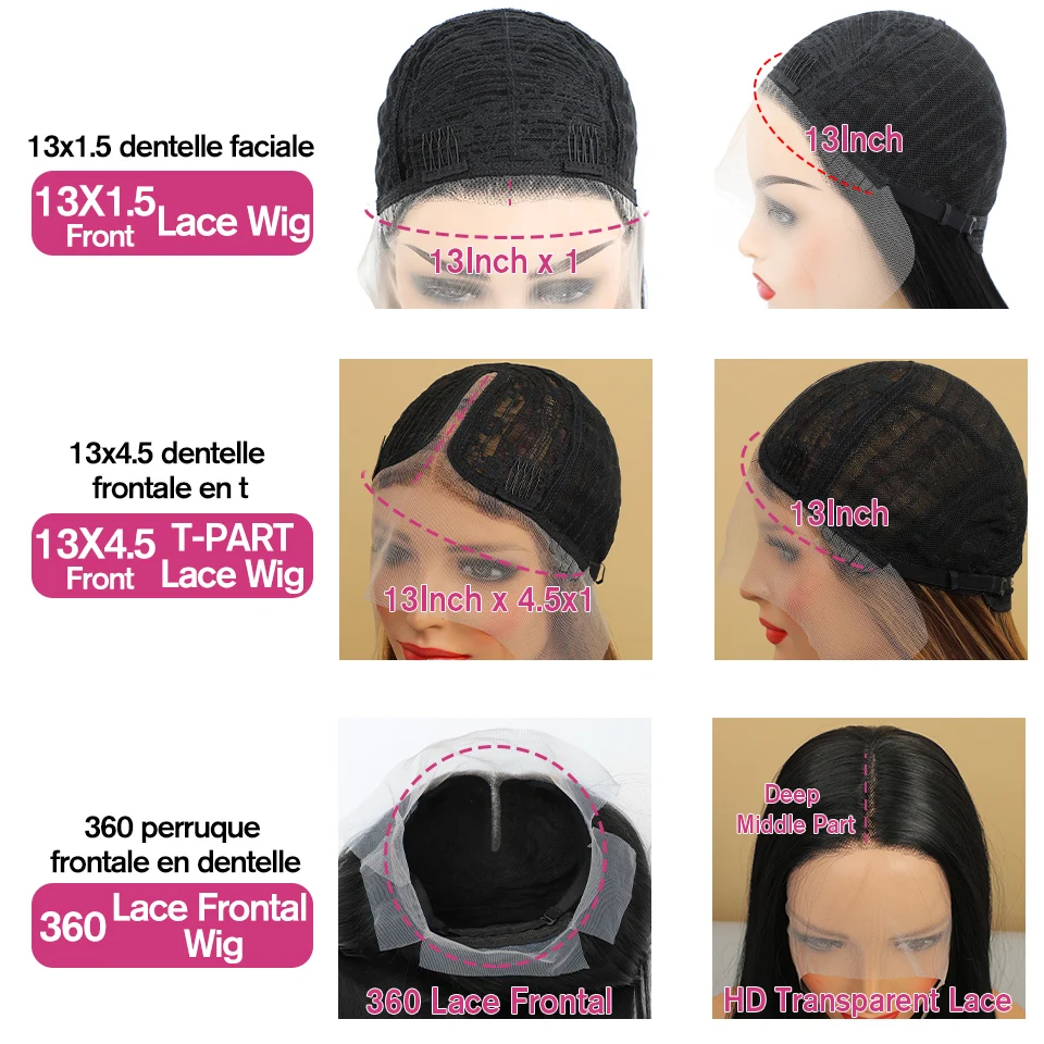 Парик передний Синтетический на сетке 18-28 дюймов 360 | Шиньоны и парики