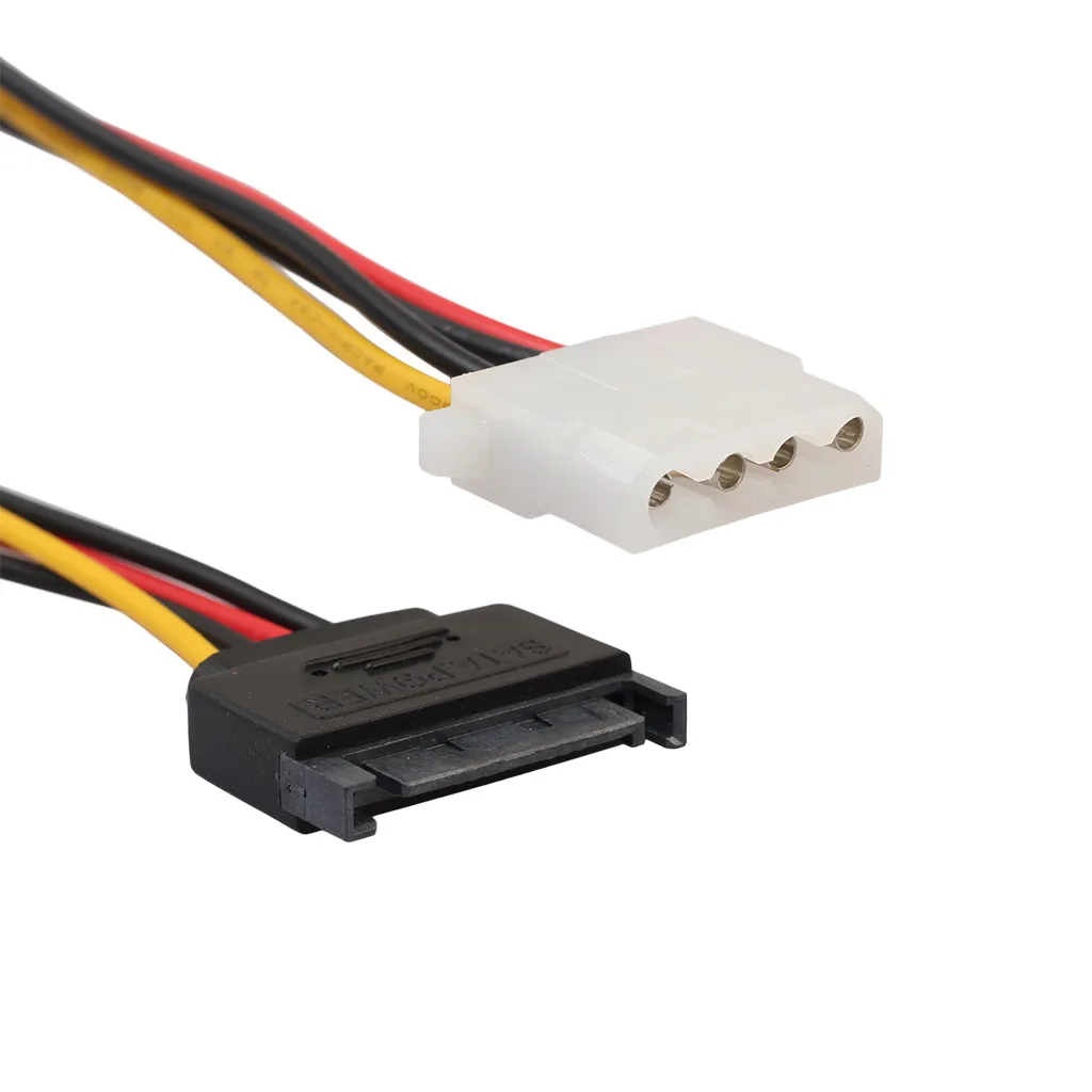 

SATA TO IDE Power Cable 15 Pin SATA Male to Molex IDE 4 Pin Female Cable Adapter