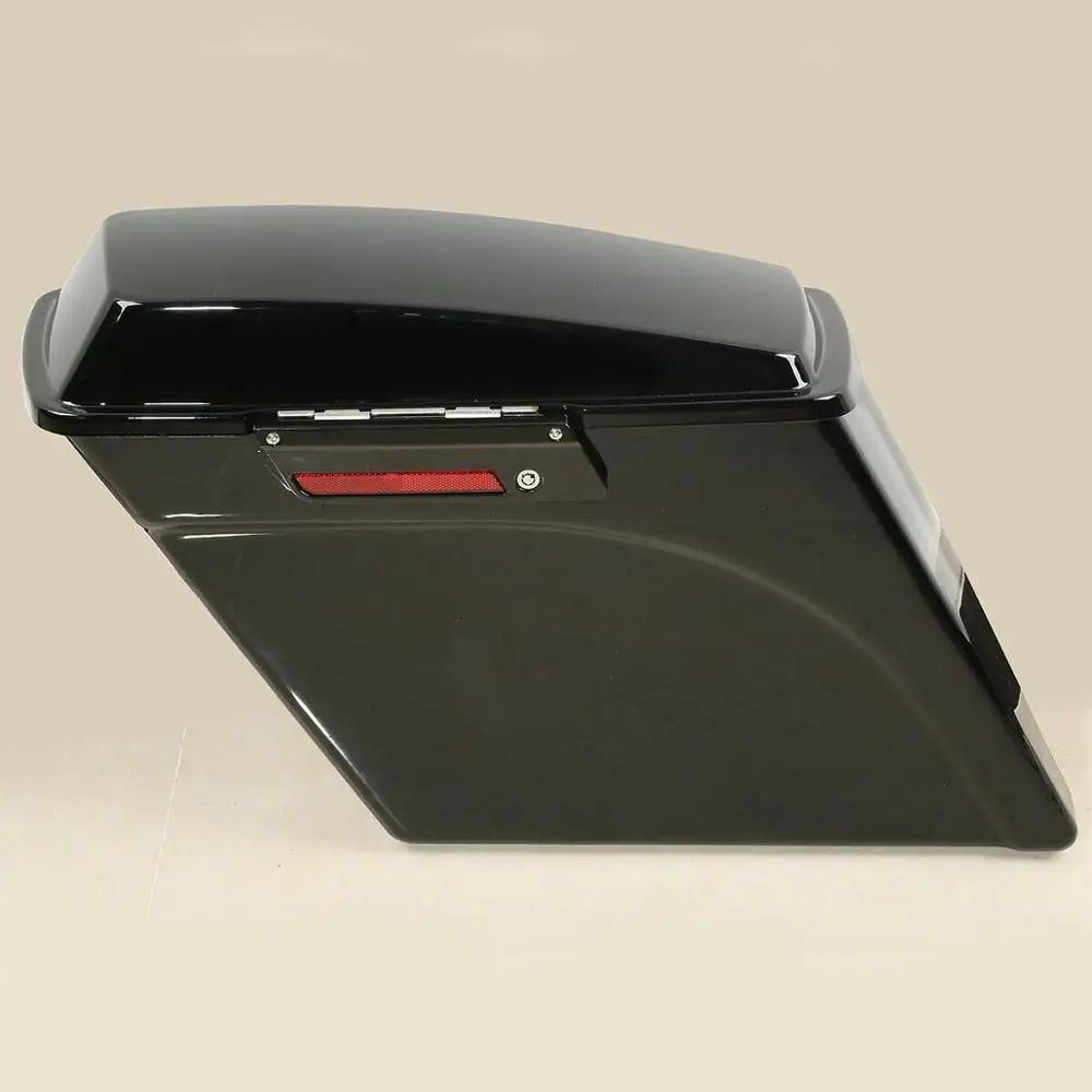 Яркие черные растягивающиеся жесткие сумки для мотоцикла 5 дюймов Harley Touring Road King