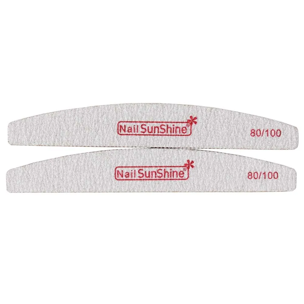 80 100 grit 100 шт./лот, профессиональные пилочки для ногтей 18,8*1,3 см, Дизайн полумесяца, дизайн ногтей Полировка, инструменты для маникюра, педикюра, аксессуары - Цвет: 80 100 grit