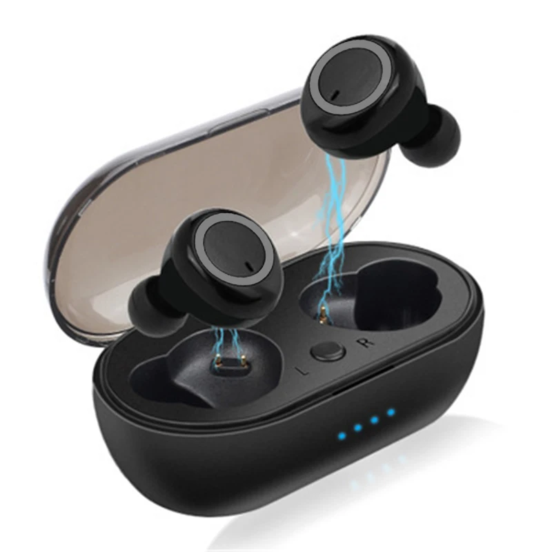 Black-Black Беспроводные наушники Briame, Bluetooth 5,0 TWS, наушники, Bluetooth гарнитура, Hi-Fi, мини наушники для спорта, бега, для смартфонов - Цвет: Black-Black