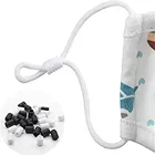 50-200 шт. противоскользящая регулируемая застежка для маски, пробка для ушного шнура, пластиковая плоская спиральная застежка для маски, застежка на резинке, застежка на шнурке