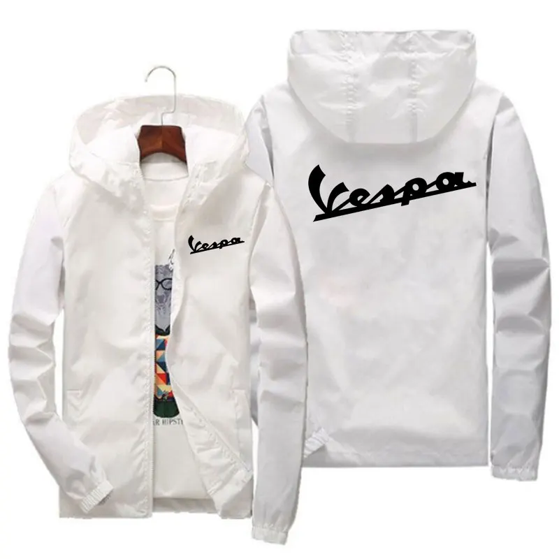 

hot sale clothing brand Vespa men's outdoor waterproof jacket Loose zipper jacket hooded design Hip hop sports men jacket M-6XL