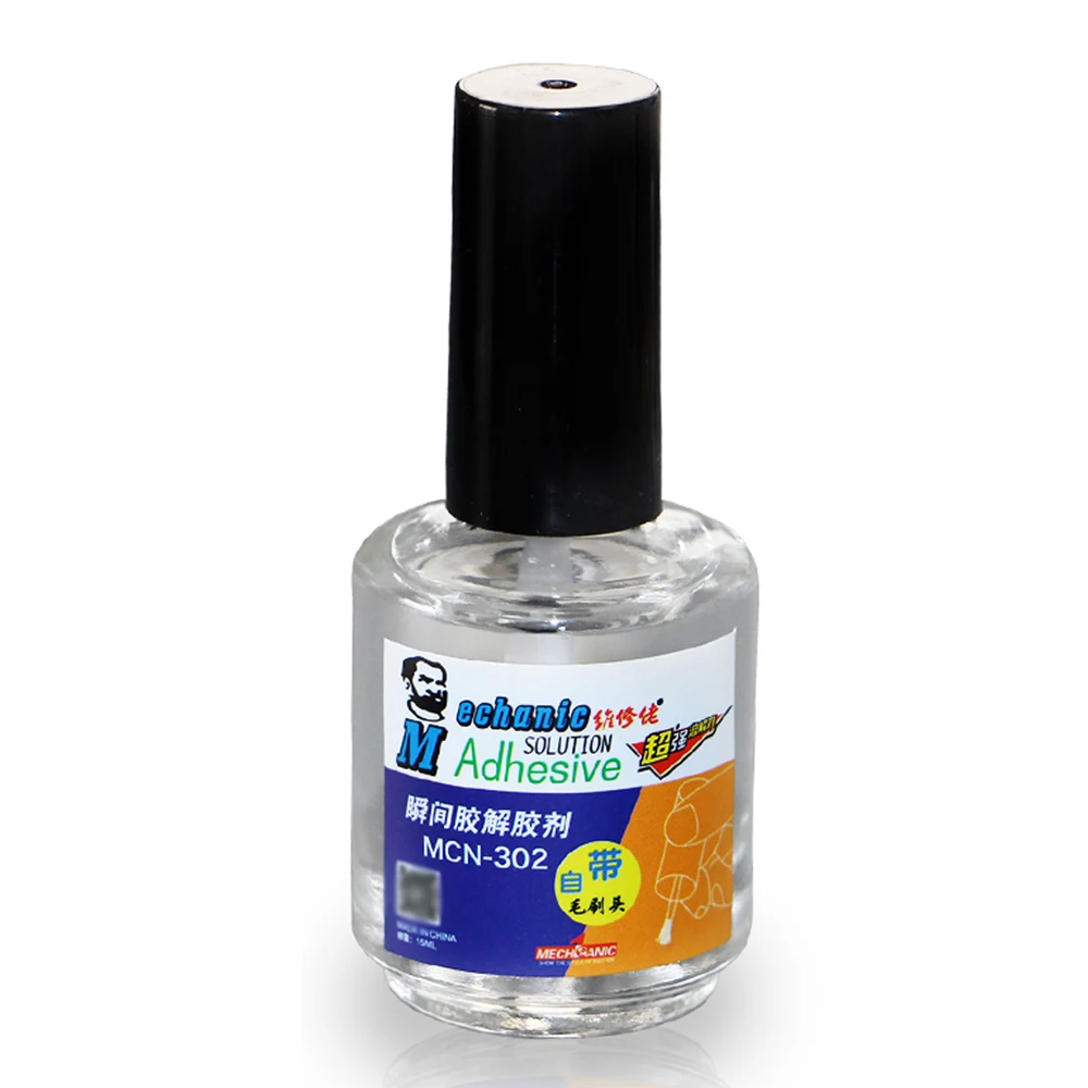 MECHANIC special strong instant 15ml MCN-302 glue remover liquid for PCB IC /UV glue /502 /phone repair/clean stains