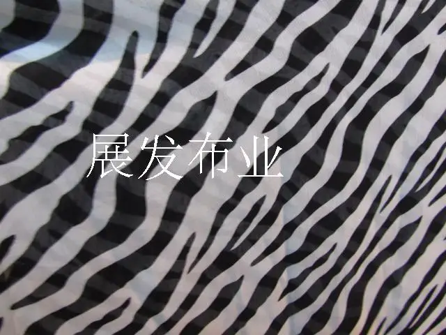 75D wrinkled silk chiffon fabric zebra series of thin breathable soft elegant | Дом и сад
