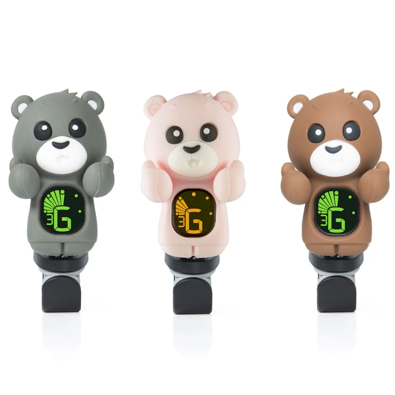 

SWIFF Acoustic Guitar Tuner Cute Cartoon Bear Clip-on Tuner Lcd Display for Guitar Bass Ukulele Violin Easy to Use