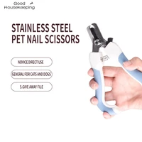 professional pet cat dog nail clipper cutter stainless steel grooming scissors clippers claw nail scissors with lock