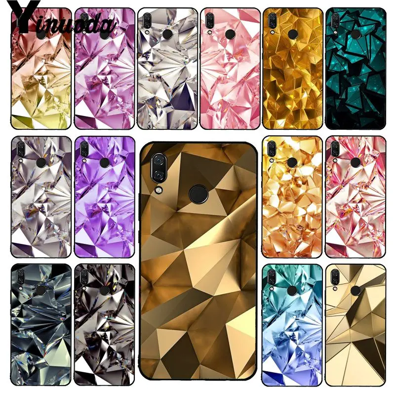 Чехол для телефона Yinuoda с геометрическим рисунком золотистый фиолетовый розовый