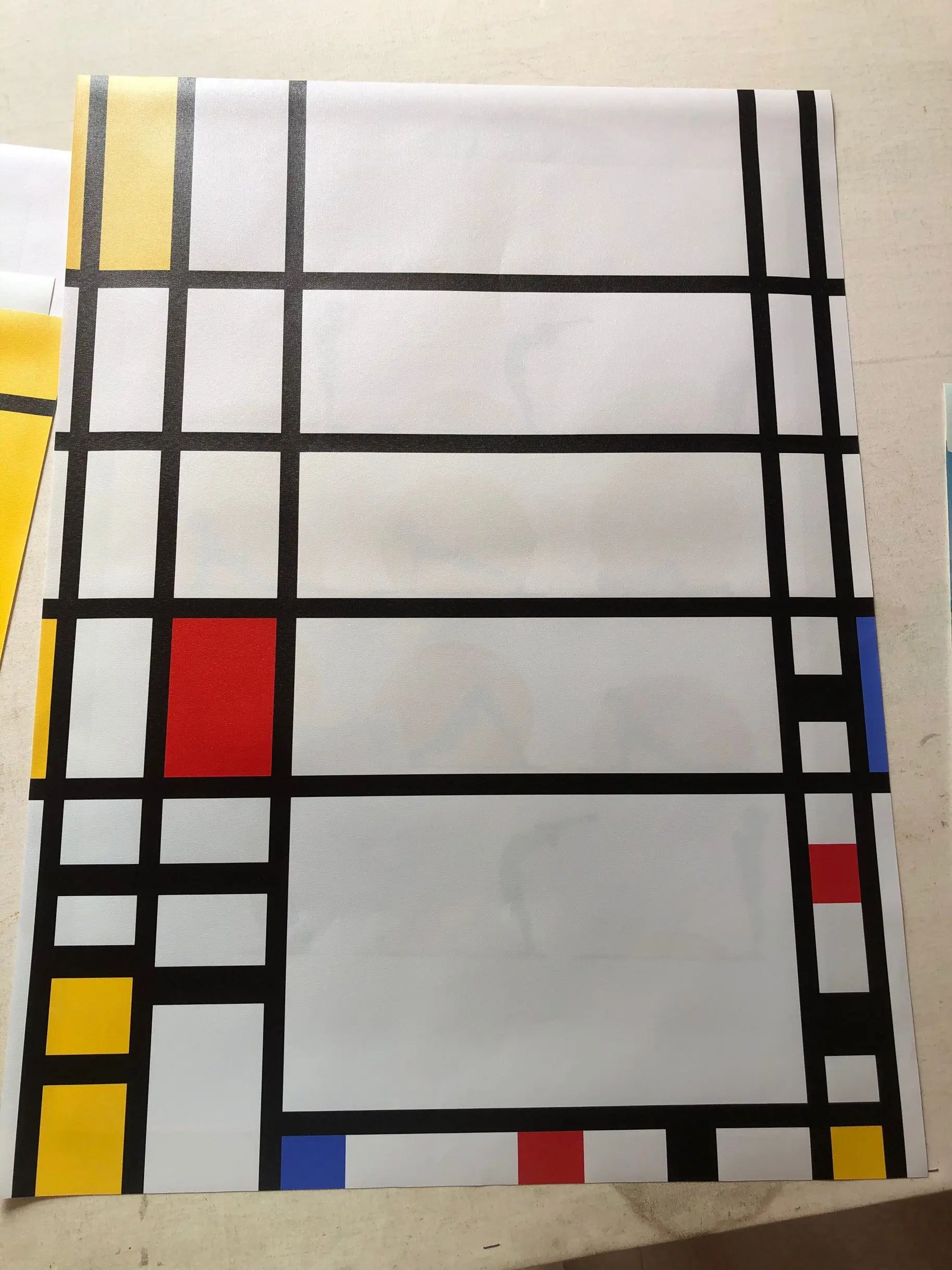 Mondrian цветной блок абстрактный стиль печать на холсте живопись искусство