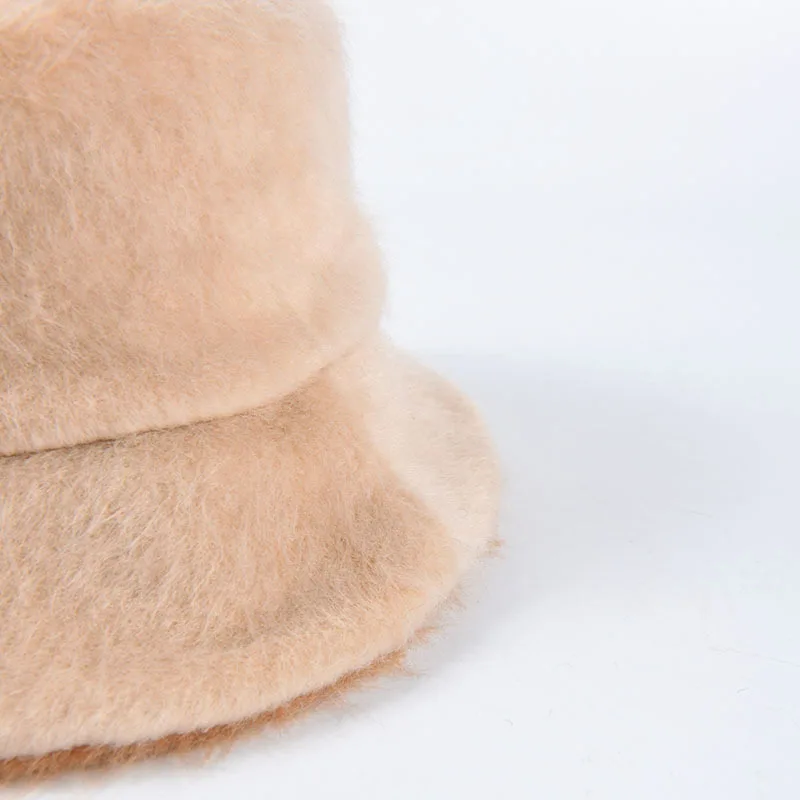 Женская двухсторонняя Панама Меховая зимняя для женщин плотная мягкая теплая