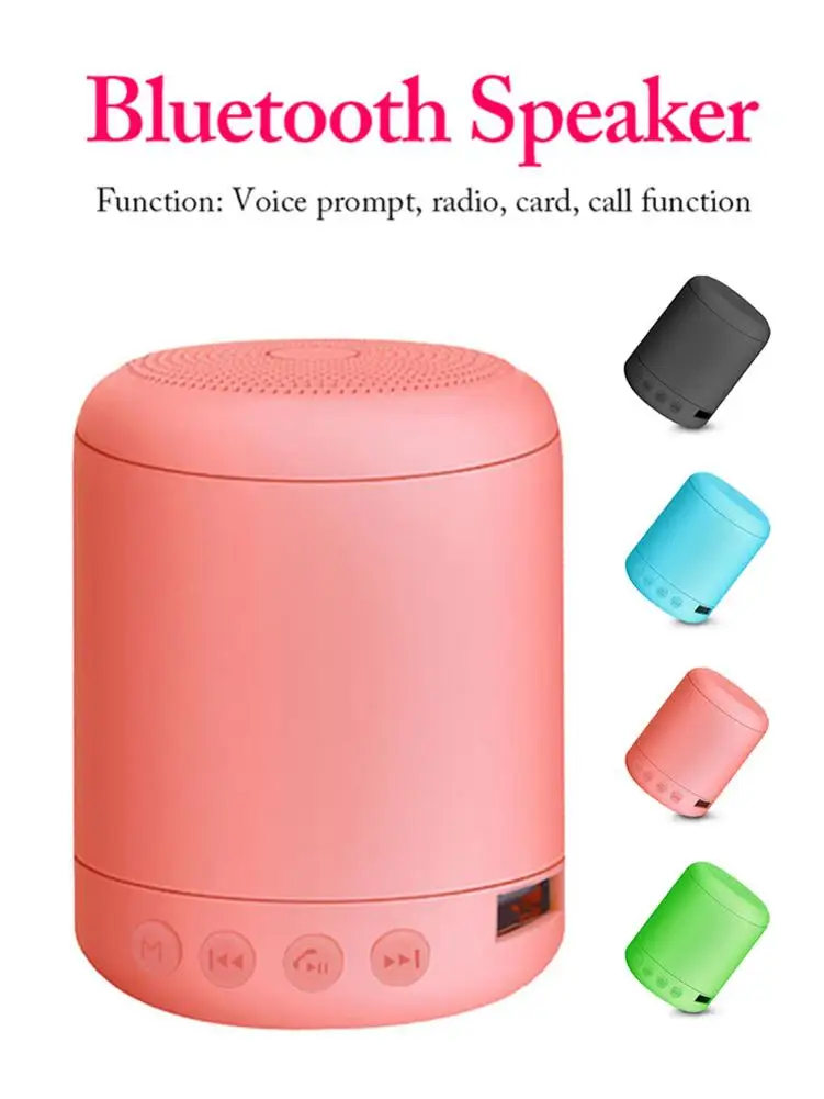 

Mini Bluetooth FM Subwoofer Wireless USB Card Small Audio Speaker For Mobile Computer Notebook Portable