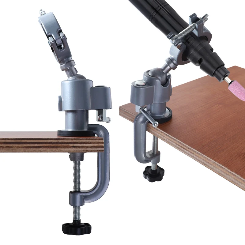 Вращающийся на 360 градусов зажим из алюминиевого сплава Регулируемый зажим для стола инструмент для электрической дрели
