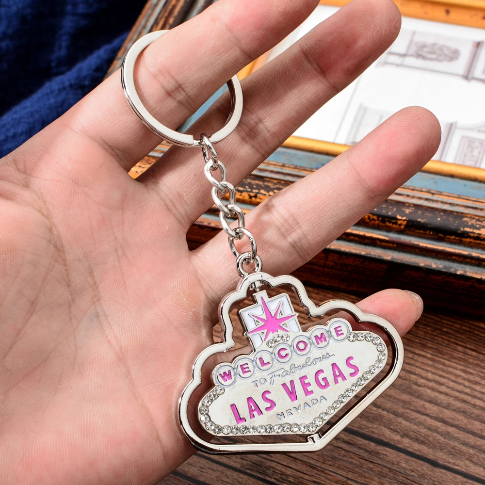 Модные Vicney ручной работы крепление Лас стразы цепочка для ключей женщин с