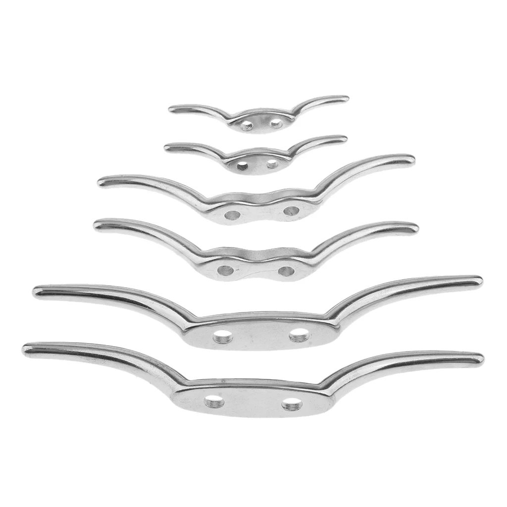 

Heavy Duty 112mm Stainless Steel Rope Cleat Flag Boat Securing Tie Down