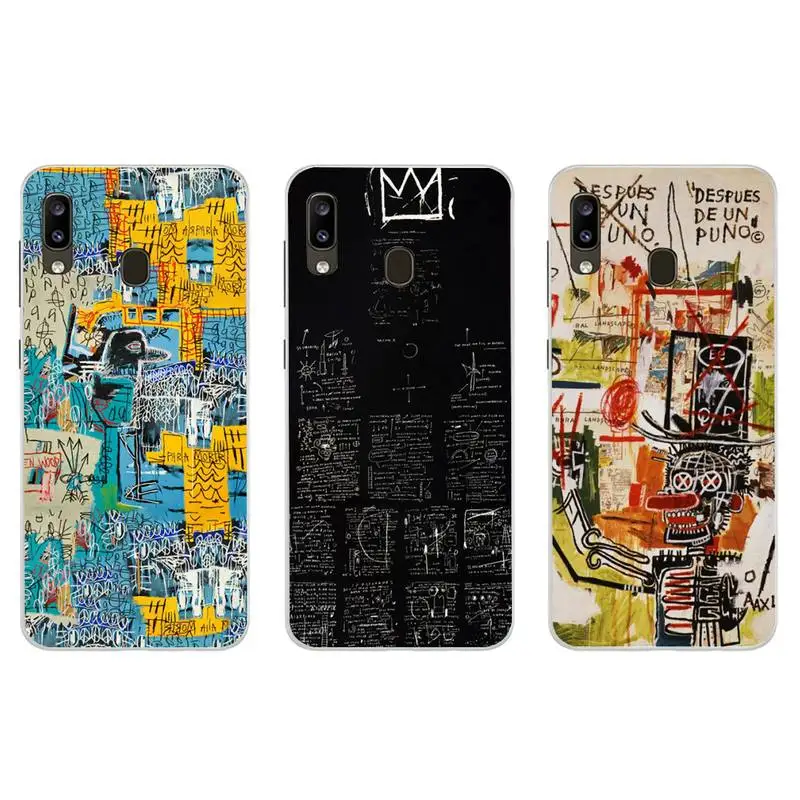 

Jean Michel Basquiat Art Graffiti Phone Case For PC-Samsung S5 S6 S7 S8 S9 S10 S20 S21 Edge Plus E Fe Lite Cover