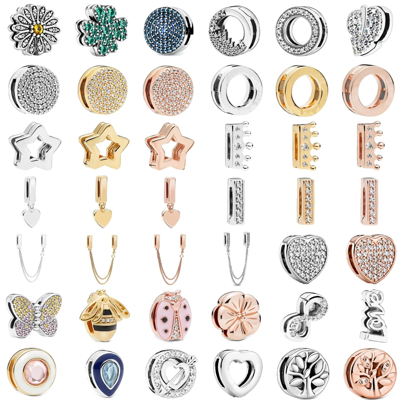 

Jewelry Women Gift 100% 925 Sterling Silver Bangles Fit Original Pandora DIY Accessories Feminino Charms Beadeds Bracelets Beads