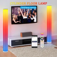 cylinder led floor lamp rgb atmospheric night light with app smart remote control standing lamp decoration living room bedroom