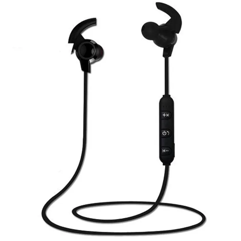 black AX-02 Bluetooth Earphone Sports Noise Reduction Stereo Bass Bluetooth Headset Wireless Earbuds Handsfree With Mic For All Phones - Color: black