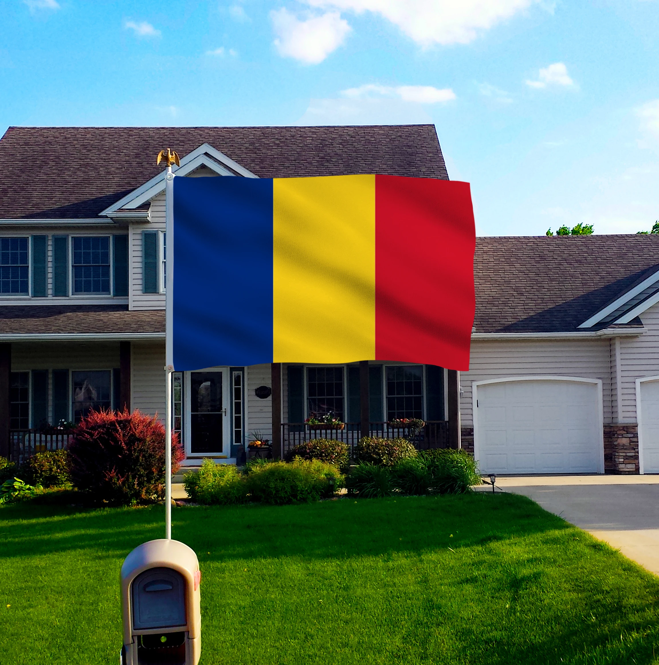 2016 The Romania Flag Polyester 5*3 FT 150*90 CM High Quality | Дом и сад