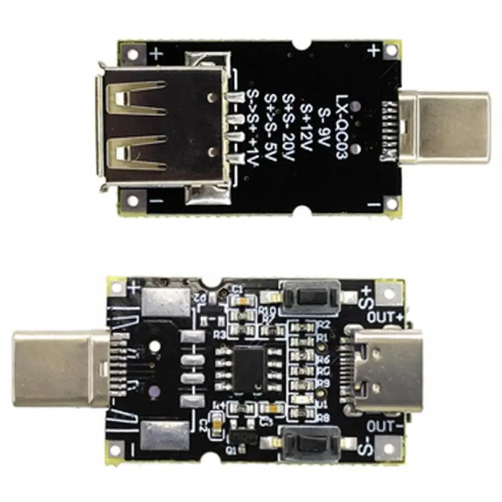 

100W 5A QC Trigger Type-C USB QC Decoy Trigger Board 5/9/12/20V QC2.0/3.0 Trigger Adapter Cable Connection Polling