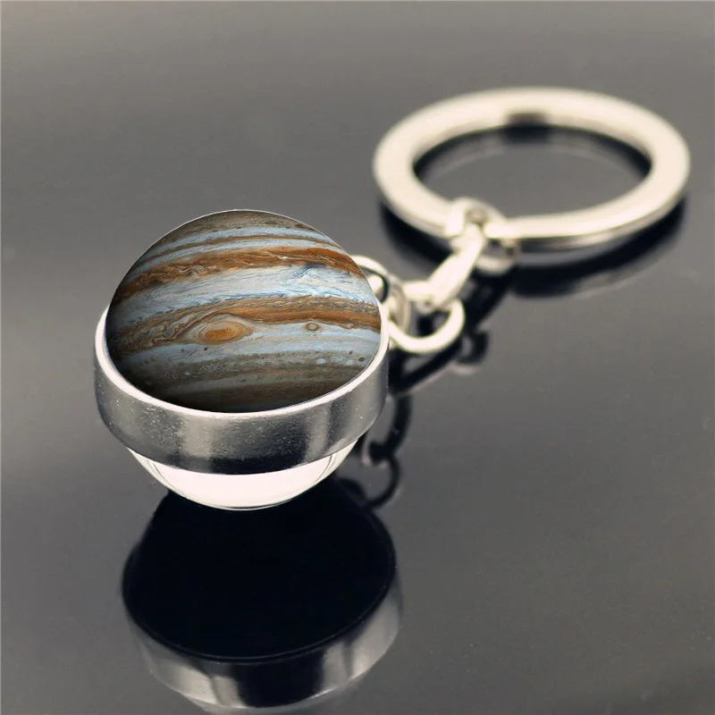 Брелок с солнечной системой планетой Галактикой луной землей солнцем Юпитером