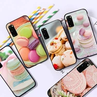 colorful cake macaroon phone case for samsung galaxy s21 s30 s20 ultra s10 lite 2020 s9 s8 plus s10 5g soft silicone cover