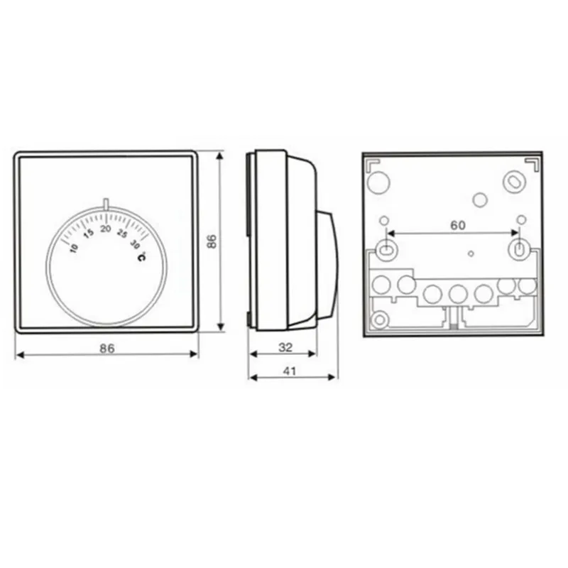 

AC 6A 220V Mechanical Room Floor Heating Temperature Control Air Thermostat Progarmmable Eletric