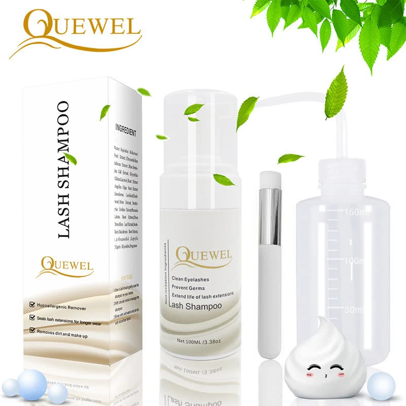Пенка для наращивания ресниц Quewel средство очистки пена эффективное снятия
