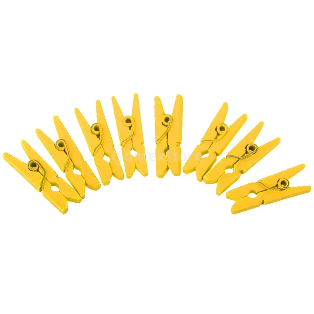 

100pcs DIY Art Wood Clothespins Clothes Pins Paper Photo Peg DIY Clips
