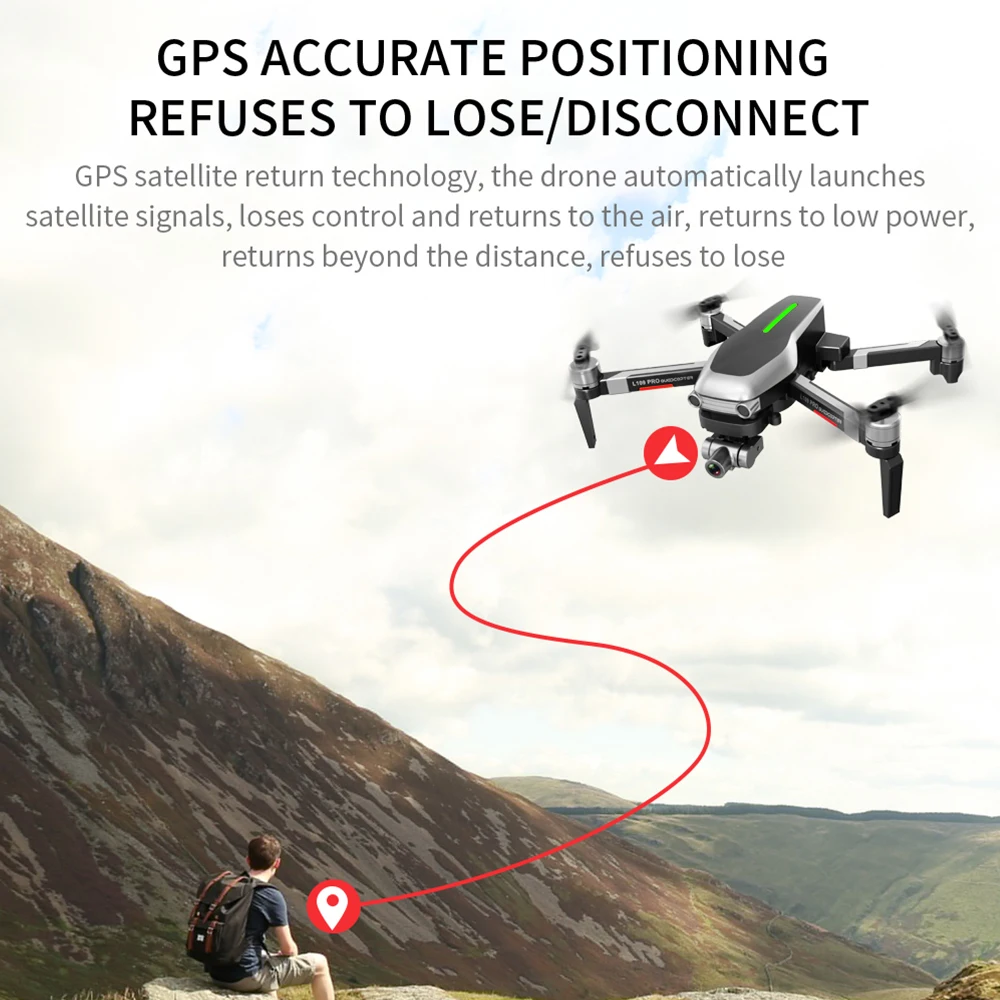 Квадрокоптер L109 Pro с HD камерой 4K Wi Fi FPV 1 2 км|Радиоуправляемые вертолеты| |