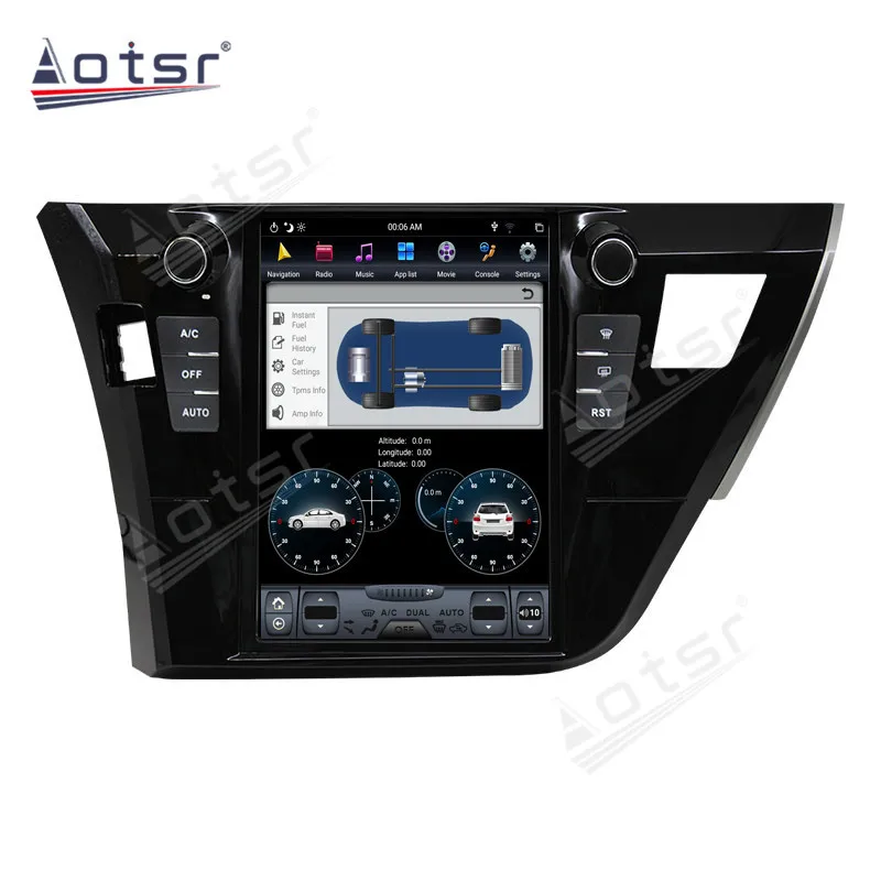 128GB Tesla Style Car Multimedia Player For Toyota Corolla 2014-2016 Android 9.0 Radio GPS Navigation Auto Stereo Audio Video HD |