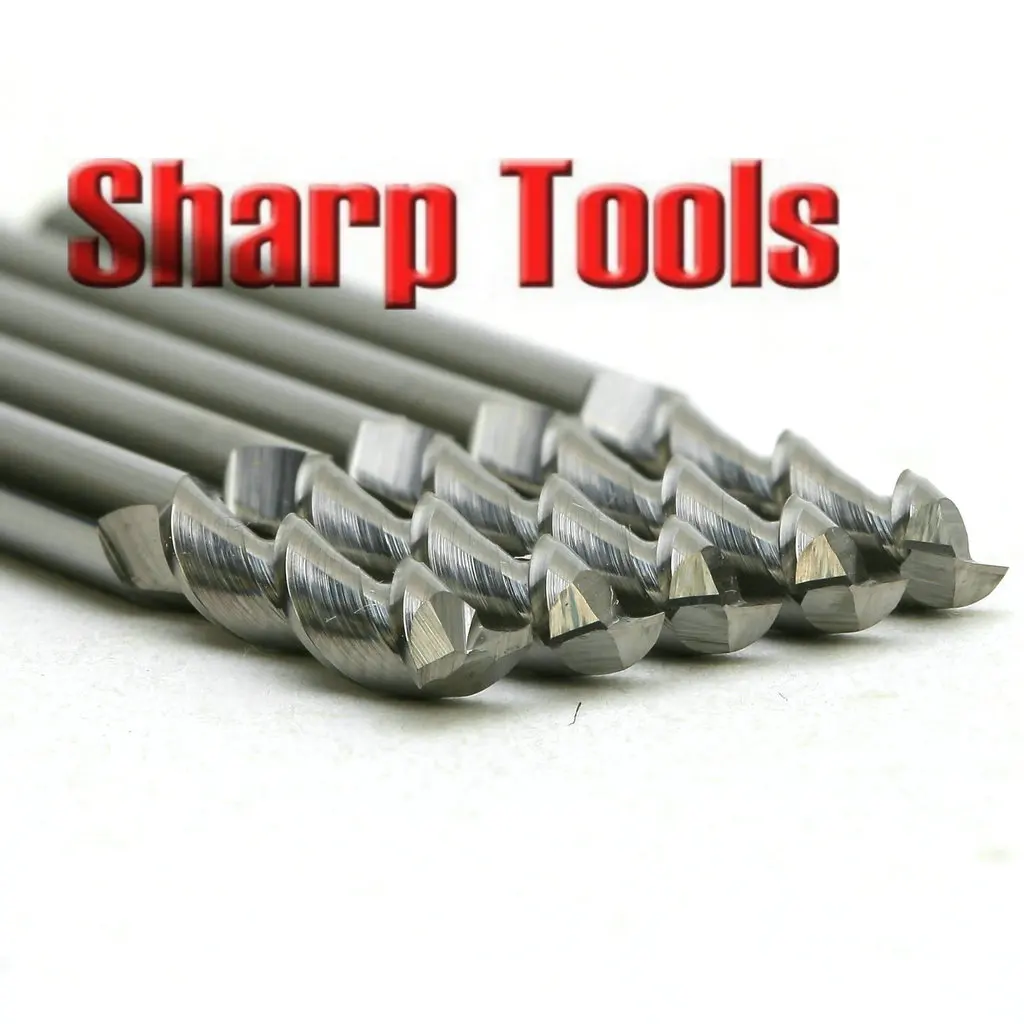 3 175x12 мм карбидная ЧПУ спиральная фреза с двойной/двумя канавками алюминиевая