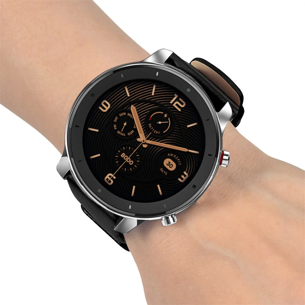 Кожаный ремешок для Huami AMAZFIT GTR 47 мм смарт-часы легкий заменить мужчин t Band