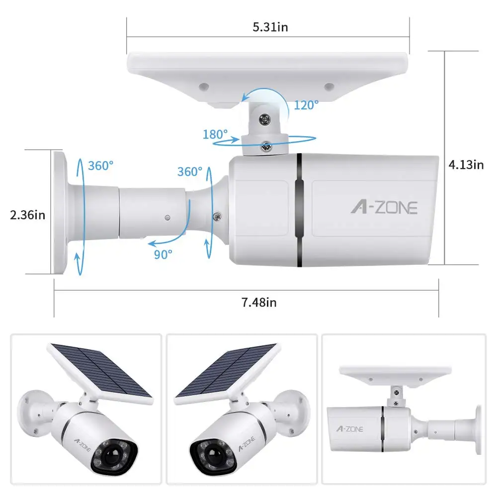 Светодиодный фонарь для наружного видеонаблюдения с датчиком движения IP66
