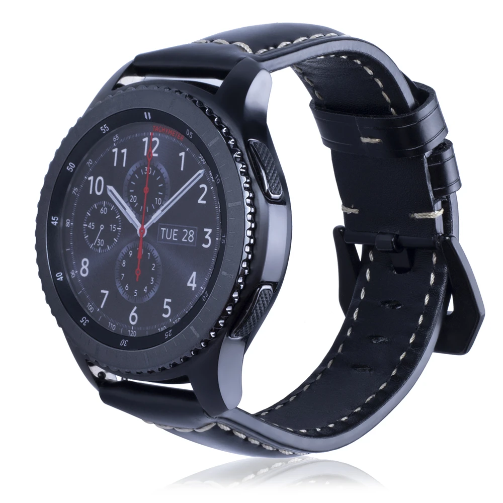 22 мм ремешок для часов Galaxy Watch 46 мм кожаный быстросъемный ремешок браслет для huawei Watch GT Amazfit GTR 47 мм Шестерня S3 ремни