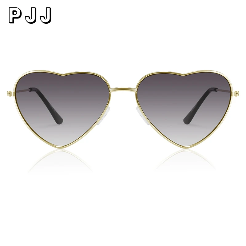 Женские солнцезащитные очки в стиле ретро кошачий глаз с сердцем металлическая
