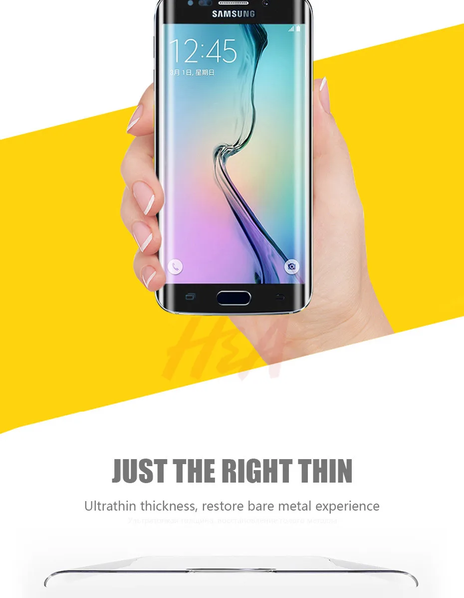 H& A 5D закругленные края полное покрытие Защитное стекло для samsung Galaxy S7 S6 Edge закаленное защитное стекло для экрана S7 Edge
