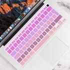Для MacBook Air 13 дюймов 2020 M1 A2337 A2179 Touch ID Ультратонкий чехол для клавиатуры с испанской версией ЕС защита кожи градиентный цвет