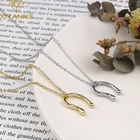 XIYANIKE 925 пробы серебро Новый U-образный Подкова подвеска в форме сердца Цепочки и ожерелья женские оригинальные простые неправильной формы с рисунком многослойное украшение на шею