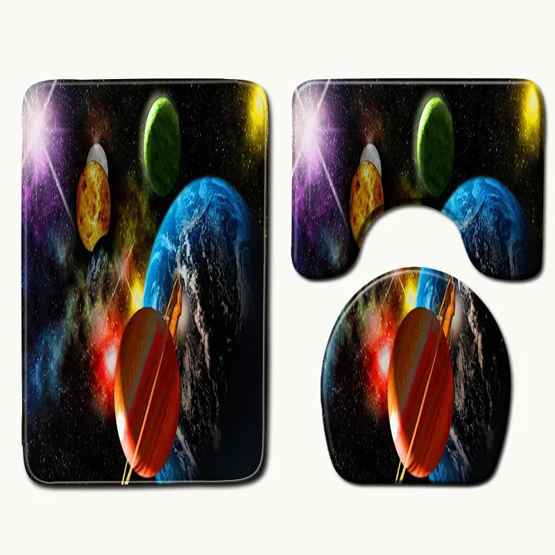 

Zeegle Toilet Mat 3pcs Set Bath Decor Bathroom Carpet Toilet Carpets Bath Rugs Shower Mat Non Slip Bathroom Rug