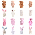 Мягкий плюшевый кролик, медведь, 3,5, 44мини-соединение, 568 см, брелок для букетов, игрушек, кукол, самодельные украшения, подарки